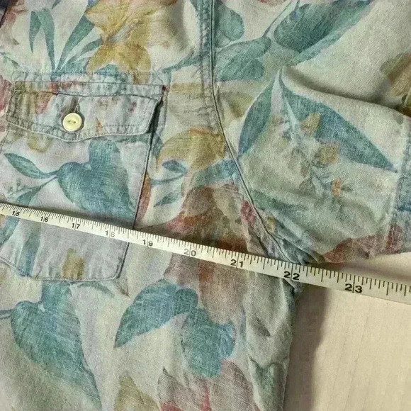 GAP Men’s L Hawaiian Tropical Floral Popover Shirt Y2K Vacay Luau BBQ Picnic - Picture 3 of 4